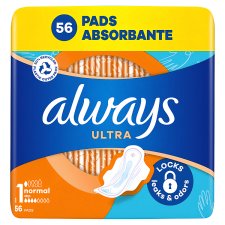 Always Ultra Day Sanitary Towels Normal (Size 1) Wings 56 Pads