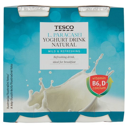 Tesco L. Paracasei Yoghurt Drink Natural 4 x 100 g