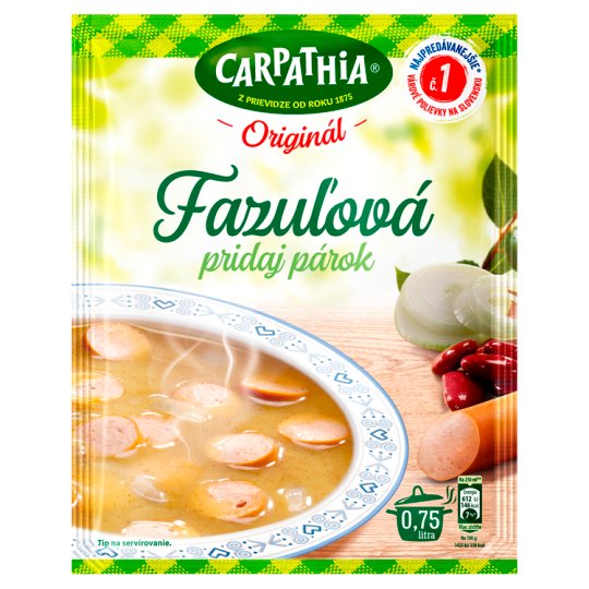 CARPATHIA Fazuľová polievka pridaj párok vrecko 51 g