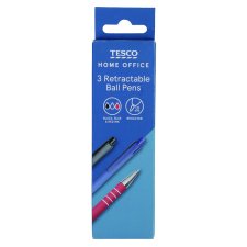Tesco Retractable Ball Pens 3 pcs
