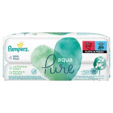 Pampers Baby Wipes Aqua Pure 2 Packs = 96 Wipes