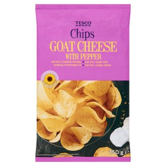 Tesco Smažené zemiakové lupienky s príchuťou kozieho syra 150 g
