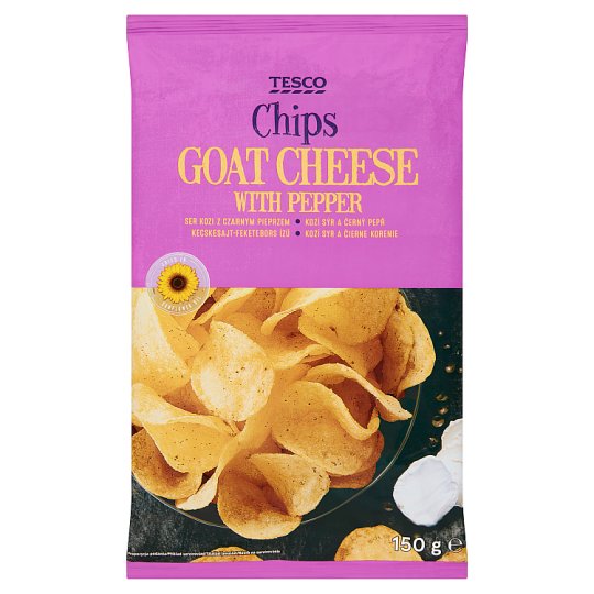 Tesco Smažené zemiakové lupienky s príchuťou kozieho syra 150 g