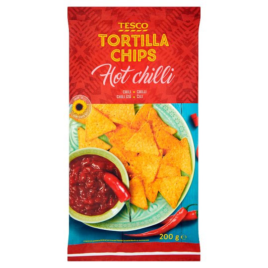 Tesco Tortilla chips čili 200 g Tesco Potraviny