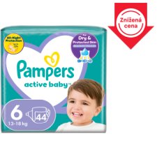 Pampers Active Baby Size 6, 44Nappies,13kg - 18kg