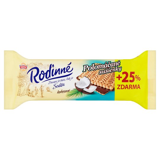 Sedita Rodinné Polomáčané sušienky kokosové 125 g