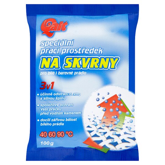 Qalt Špeciálny prací prostriedok na škvrny 3v1 pre bielu aj farebnú bielizeň 100 g