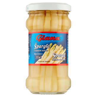 Giana Špargľa celá biela lúpaná v slanom náleve 180 g