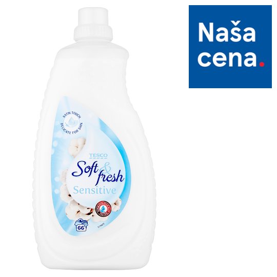 Tesco Soft & Fresh Sensitive koncentrovaná aviváž 66 praní 2 l