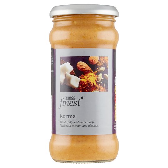 Tesco Finest Omáčka so smotanou, kokosom a mandľami, pálivá 350 g