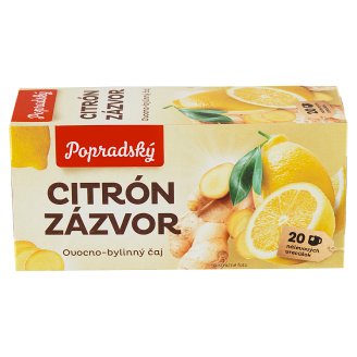 Popradský Citrón zázvor ovocno-bylinný čaj 20 x 2 g