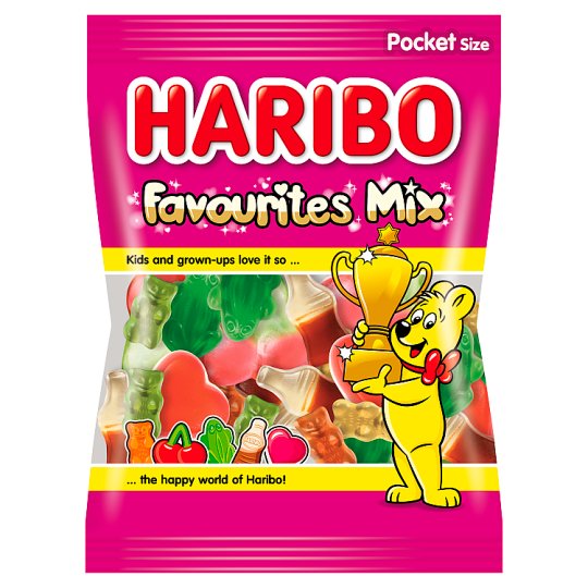 Haribo Favourite Mix Fruit Jelly with Foam Candy and Cola Flavour 80 g ...