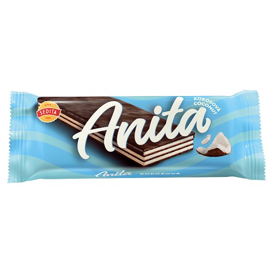 Sedita Anita Kokos tmavé oblátky v kakaovej poleve 50 g