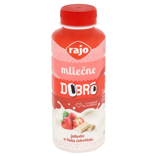 Rajo Dobrô Mliečne jahoda a biela čokoláda 350 ml