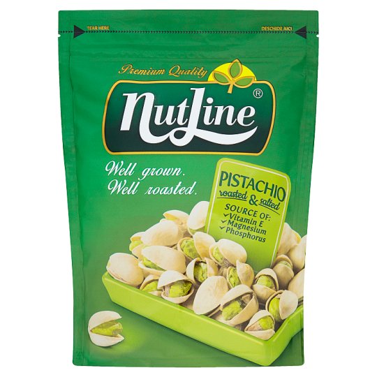 Nutline Pistácie nelúpané na sucho pražené, solené 150 g
