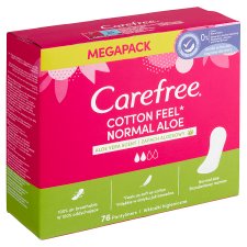Carefree Cotton Feel Normal Aloe Brief Pads 76 pcs