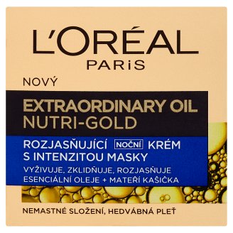 L'Oréal Paris Extraordinary Oil Nutri-Gold rozjasňujúci nočný krém s intenzitou masky 50 ml