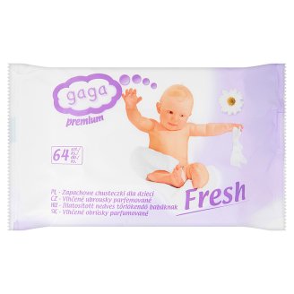 Gaga Premium Fresh vlhčené obrúsky parfumované 64 ks