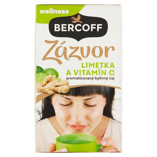 Bercoff Wellness Zázvor limetka a vitamín C aromatizovaný bylinný čaj 18 x 2 g (36 g)