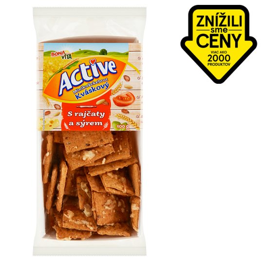 Bona Vita Active Kváskový miniknäckebrot s paradajkami a syrom 100 g