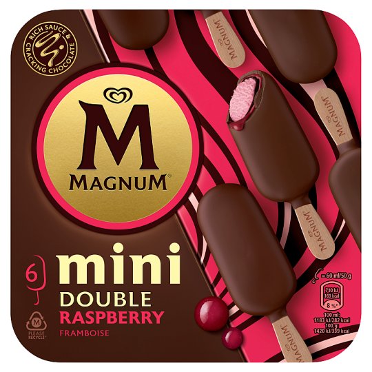 Magnum Mini Double mrazený krém malinový 6 ks 360 ml