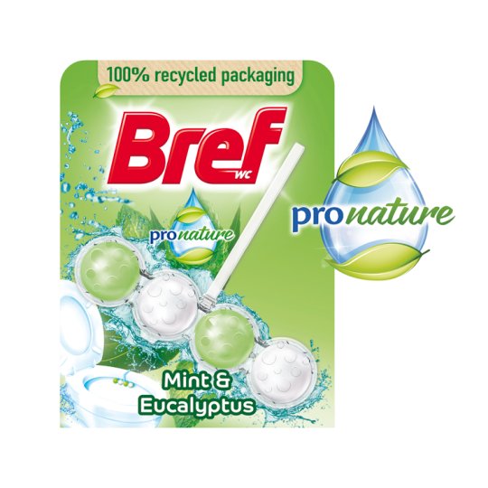 Bref Power Aktiv ProNature Mint Eucalyptus tuhý WC blok 50 g