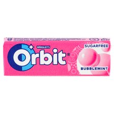 Wrigley's Orbit Bubblemint Sugar Free Chewing Gum with Fruit and Mint Flavor 10 pcs 14 g