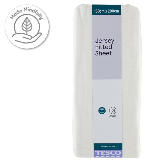 Tesco Jersey Fitted Sheet 160 cm x 200 cm Tesco Groceries