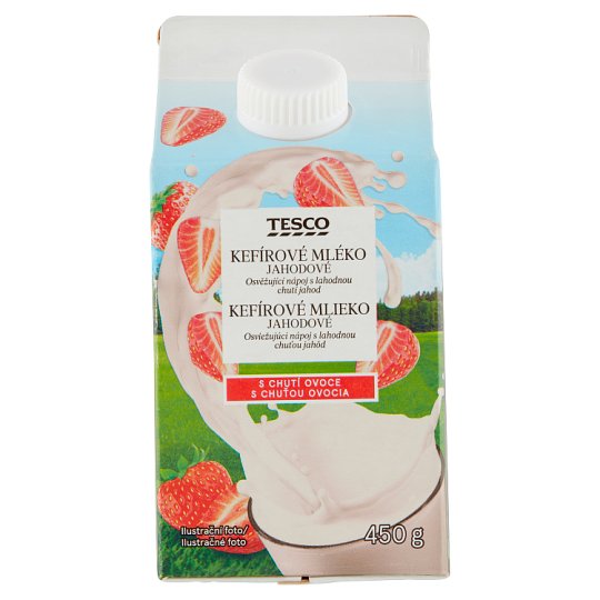 Tesco Kefírové mlieko jahodové 450 g