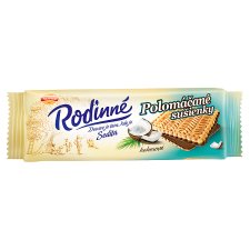 Sedita Rodinné Coconut Biscuits Half Coated in Milk - Cocoa Coating 100 g