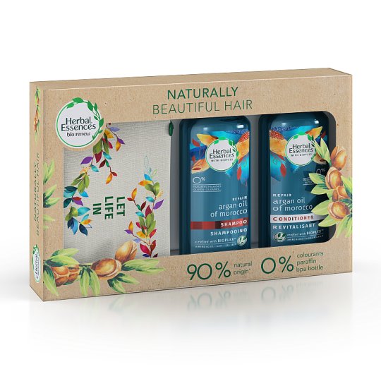 Darčeková súprava šampónu Herbal Essences bio:renew a kondicionéru s marockým arganovým olejom