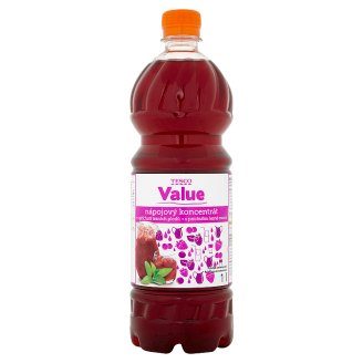 Tesco Value Nápojový koncentrát s príchuťou lesné ovocie 1 l