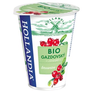 Hollandia Bio jogurt gazdovský brusnice s kultúrou BiFi 180 g