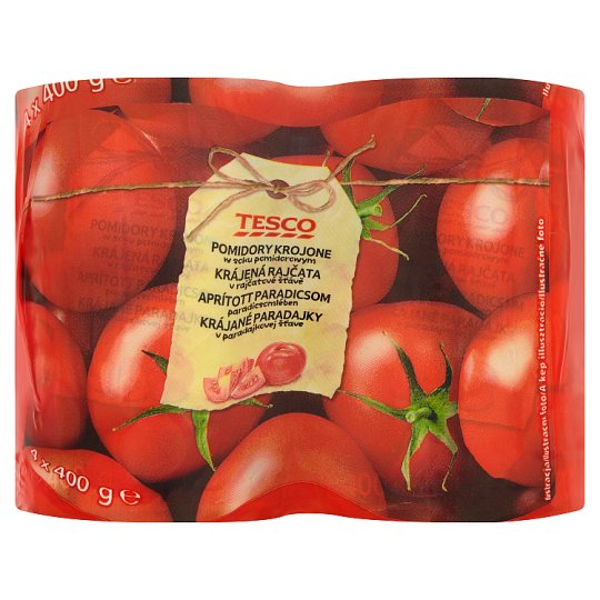 Tesco Krájané paradajky v paradajkovej šťave 4 x 400 g