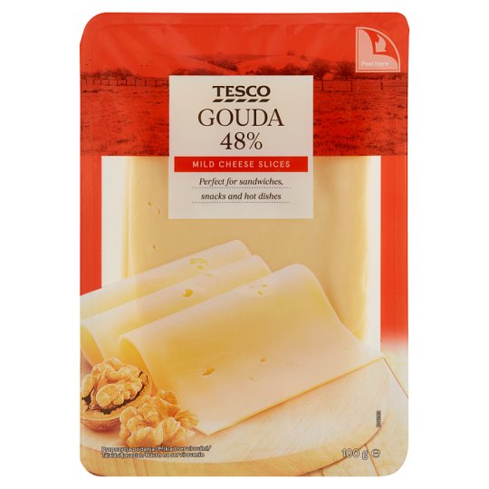 Tesco Gouda 48% plátky 100 g
