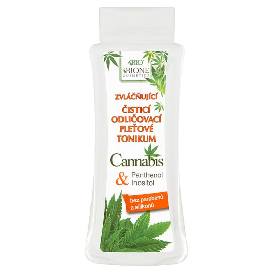 Bione Cosmetics Bio Cannabis zvláčňujúce čistiace pleťové tonikum 255 ml