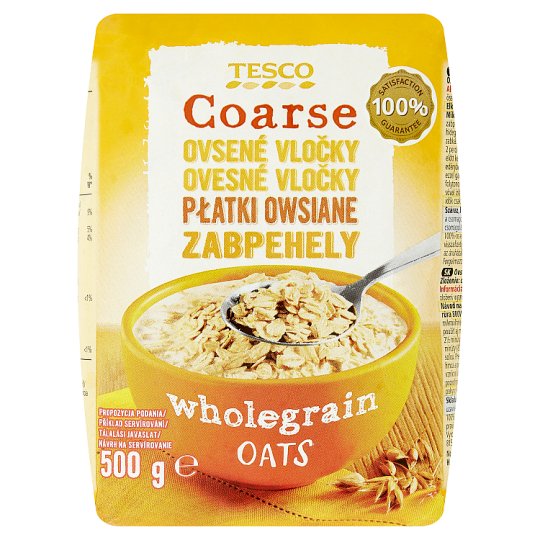 Tesco Ovsené vločky hrubozrnné 500 g