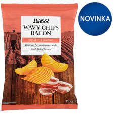 Tesco Wavy Chips Bacon 130 g