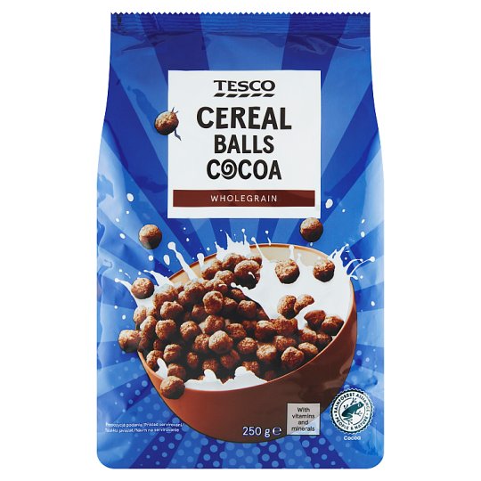 Tesco Cereal Balls Cocoa 250 g Tesco Groceries