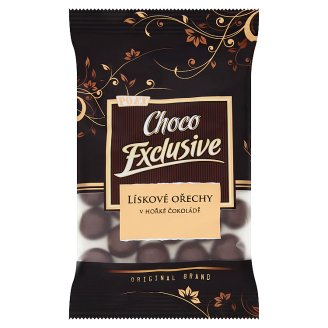Poex Choco Exclusive Pražené jadrá lieskových orechov v horkej čokoláde 150 g