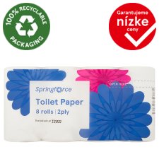 Springforce Toilet Paper 2 Ply 8 Rolls