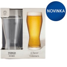 Tesco Home Poháre na pivo 4 ks