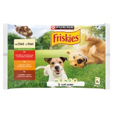 PURINA FRISKIES Adult with Beef, Chicken and Lamb in Juice 4 x 85 g