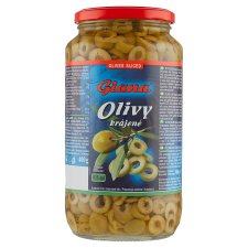 Giana Zelené olivy krájané v slanom náleve 900 g