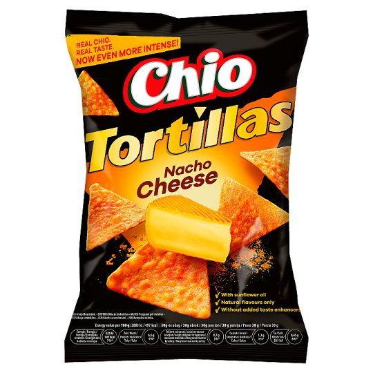 Chio Tortillas Corn Snack with Cheese Flavour 125 g Tesco Groceries