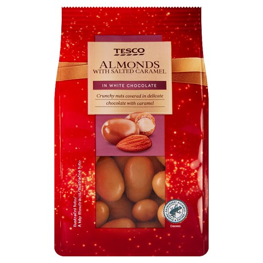 Tesco Almonds with Salted Caramel in White Chocolate 150 g Tesco