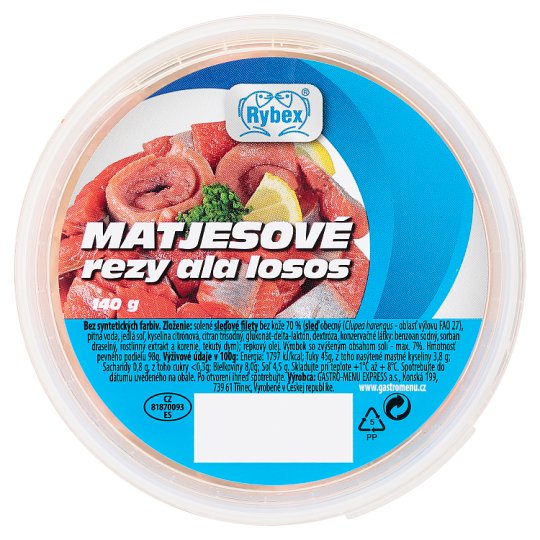 Rybex Matjesové rezy ala losos 140 g