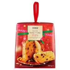 Tesco Festive Panettone with Sultanas and Candied Citrus Fruit Peels 500 g