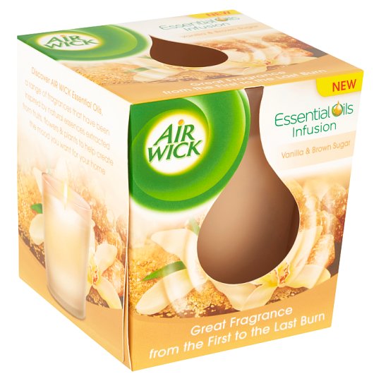 Air Wick Essential Oils Infusion sviečka vanilkové cukroví 105 g