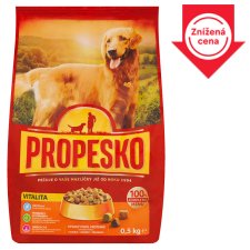 Propesko Complete Food for Adult Dogs with Poultry, Beef and Vegetables 0.5 kg